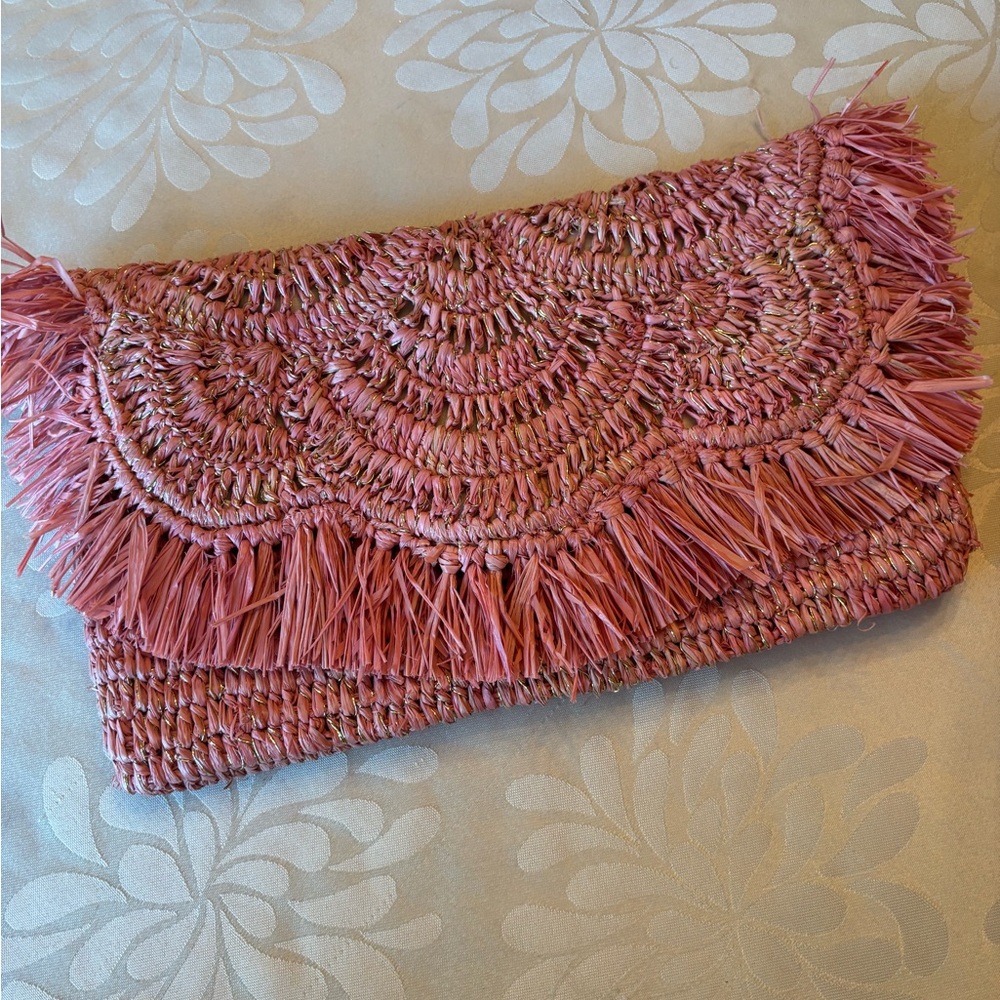 Nordstrom Pink Textured Clutch
